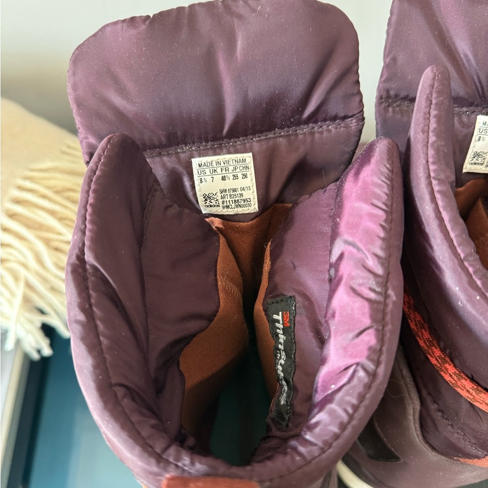 Adidas by Stella McCartney Burgundy Winter Boots - Picture 8 of 9